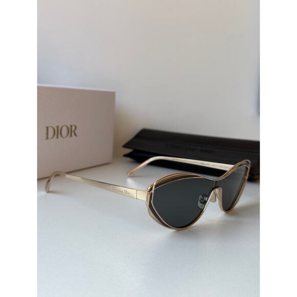 NEW Dior FilDior M1U Cat Eye Sunglasses in Gold Blue - Picture 5 of 7
